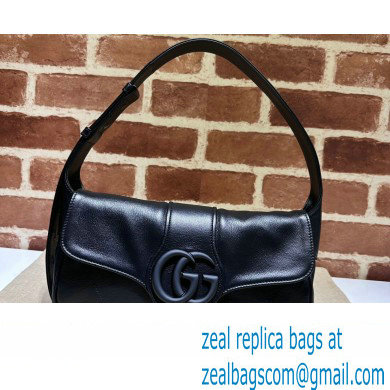 Gucci Aphrodite small shoulder bag 767226 leather Black with Brass hardware 2024 - Click Image to Close
