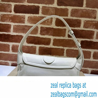 Gucci Aphrodite small shoulder bag 767226 leather White with Brass hardware 2024 - Click Image to Close