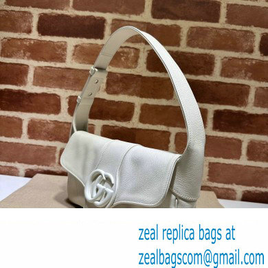 Gucci Aphrodite small shoulder bag 767226 leather White with Brass hardware 2024 - Click Image to Close