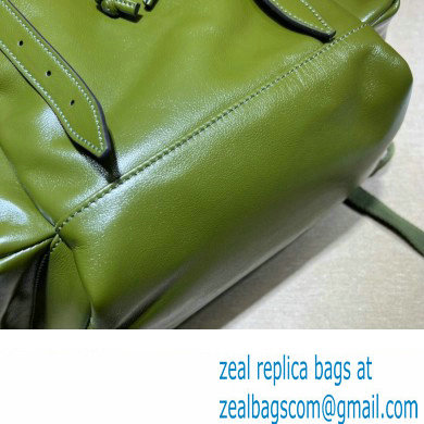 Gucci Backpack with tonal Double G 725657 Leather Green 2023