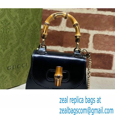 Gucci Bamboo 1947 super mini bag 760246 leather Black 2023