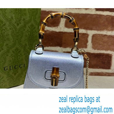 Gucci Bamboo 1947 super mini bag 760246 leather Silver 2023