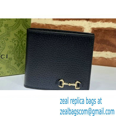 Gucci Bi-fold wallet with Horsebit 700462 in Black leather