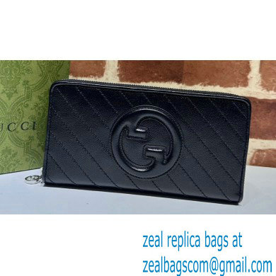 Gucci Blondie zip-around wallet 760312 Black - Click Image to Close