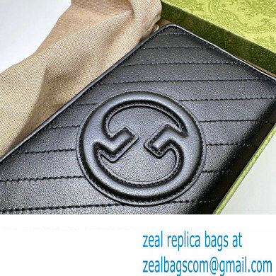 Gucci Blondie zip-around wallet 760312 Black - Click Image to Close