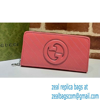 Gucci Blondie zip-around wallet 760312 Pink - Click Image to Close