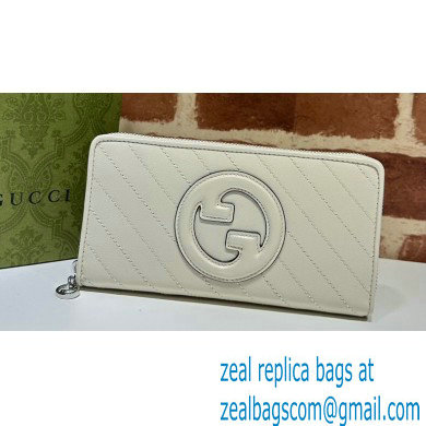 Gucci Blondie zip-around wallet 760312 White - Click Image to Close