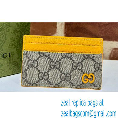 Gucci Card case with GG detail 768248 Beige/Yellow - Click Image to Close