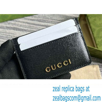 Gucci Card case with Gucci script 773428 leather Black 2024 - Click Image to Close