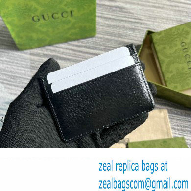 Gucci Card case with Gucci script 773428 leather Black 2024 - Click Image to Close