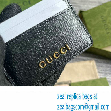 Gucci Card case with Gucci script 773428 leather Black 2024 - Click Image to Close