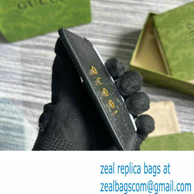 Gucci Card case with Gucci script 773428 leather Black 2024