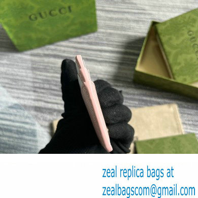 Gucci Card case with Gucci script 773428 leather Light Pink 2024