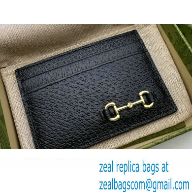 Gucci Card case with Horsebit 700469 in Black leather