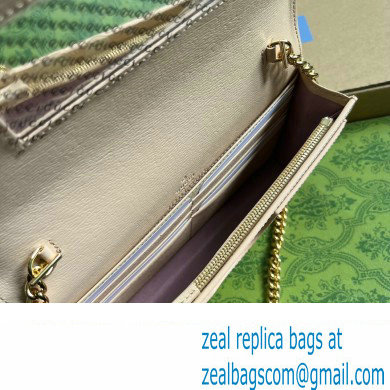 Gucci Chain wallet with Gucci script 772643 leather Light Beige 2024 - Click Image to Close
