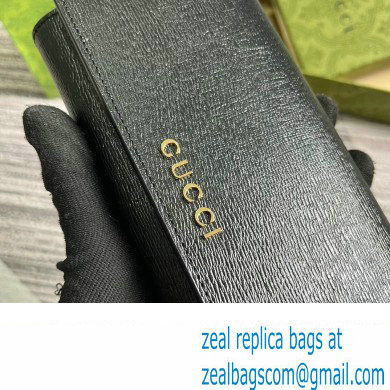 Gucci Continental wallet with Gucci script 772638 leather Black 2024
