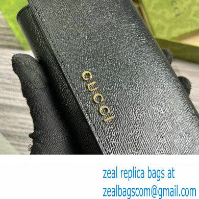 Gucci Continental wallet with Gucci script 772638 leather Black 2024 - Click Image to Close