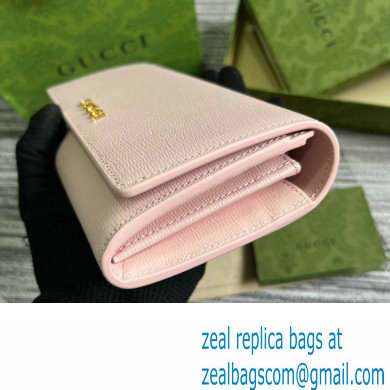 Gucci Continental wallet with Gucci script 772638 leather Light Pink 2024 - Click Image to Close