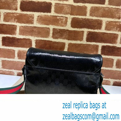 Gucci GG Crystal canvas messenger bag 760123 Black 2023 - Click Image to Close