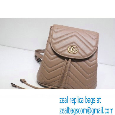Gucci GG Marmont Rucksack Backpack Bag 528129 Nude