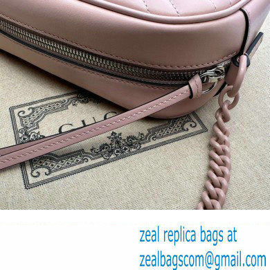 Gucci GG Marmont Small shoulder Camera Bag 447632 leather Pink with Brass hardware