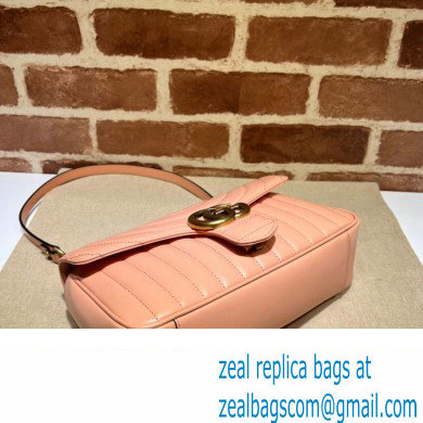 Gucci GG Marmont Small shoulder bag 443497 Leather Peach