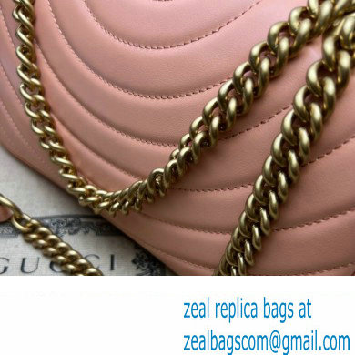 Gucci GG Marmont Small shoulder bag 443497 Leather Peach - Click Image to Close