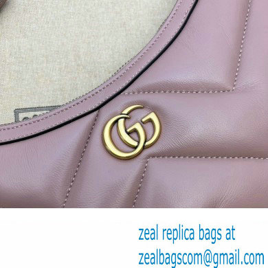 Gucci GG Marmont Small shoulder bag 777263 chevron leather Nude Pink - Click Image to Close