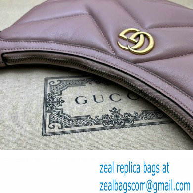Gucci GG Marmont Small shoulder bag 777263 chevron leather Nude Pink
