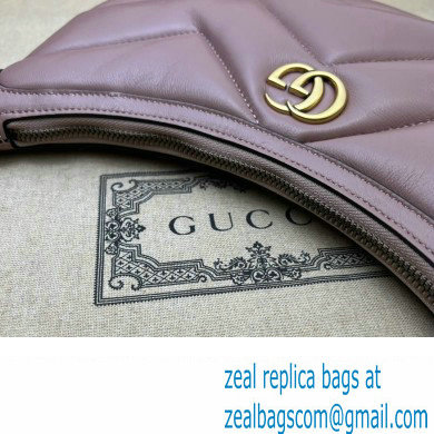 Gucci GG Marmont Small shoulder bag 777263 chevron leather Nude Pink - Click Image to Close