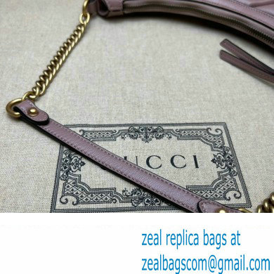 Gucci GG Marmont Small shoulder bag 777263 chevron leather Nude Pink - Click Image to Close