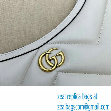 Gucci GG Marmont Small shoulder bag 777263 chevron leather White - Click Image to Close