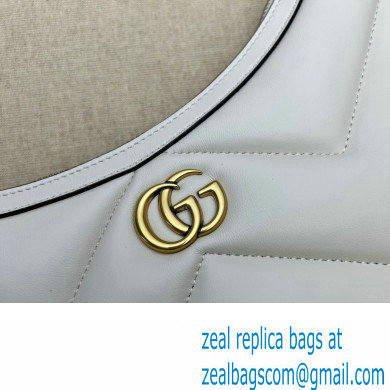 Gucci GG Marmont Small shoulder bag 777263 chevron leather White