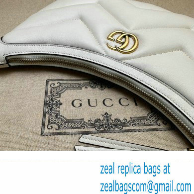 Gucci GG Marmont Small shoulder bag 777263 chevron leather White