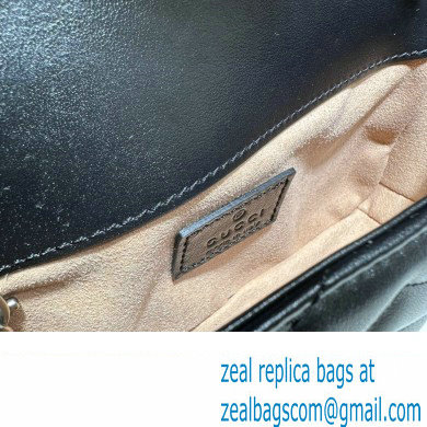 Gucci GG Marmont Super Mini shoulder bag 476433 leather Black with Brass hardware 2024