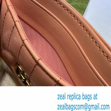 Gucci GG Marmont card case 443127 Leather Peach