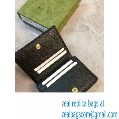 Gucci GG Marmont card case wallet 658610 Black - Click Image to Close