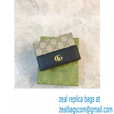 Gucci GG Marmont card case wallet 658610 Black - Click Image to Close