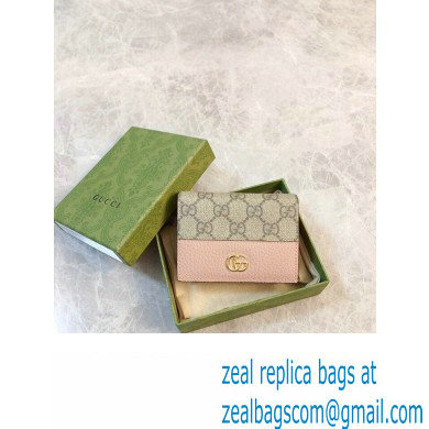 Gucci GG Marmont card case wallet 658610 Pink