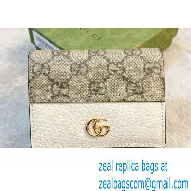 Gucci GG Marmont card case wallet 658610 White