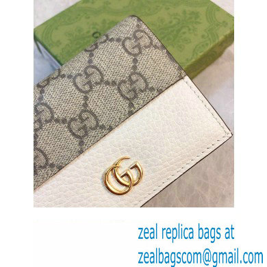 Gucci GG Marmont card case wallet 658610 White