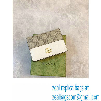 Gucci GG Marmont card case wallet 658610 White