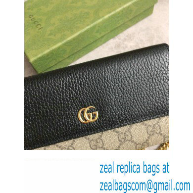 Gucci GG Marmont chain wallet 546585 Black - Click Image to Close