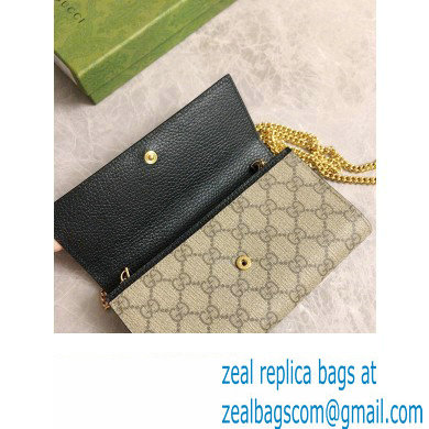 Gucci GG Marmont chain wallet 546585 Black