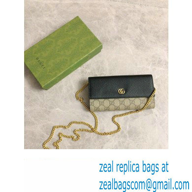 Gucci GG Marmont chain wallet 546585 Black - Click Image to Close