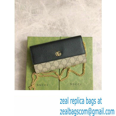 Gucci GG Marmont chain wallet 546585 Black - Click Image to Close