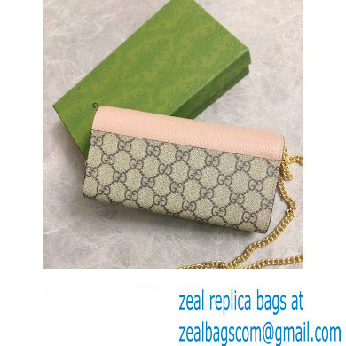 Gucci GG Marmont chain wallet 546585 Pink