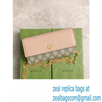 Gucci GG Marmont chain wallet 546585 Pink