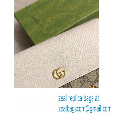 Gucci GG Marmont chain wallet 546585 White