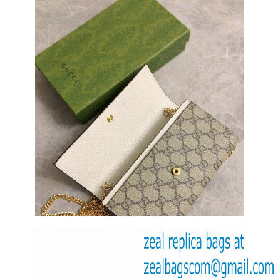 Gucci GG Marmont chain wallet 546585 White